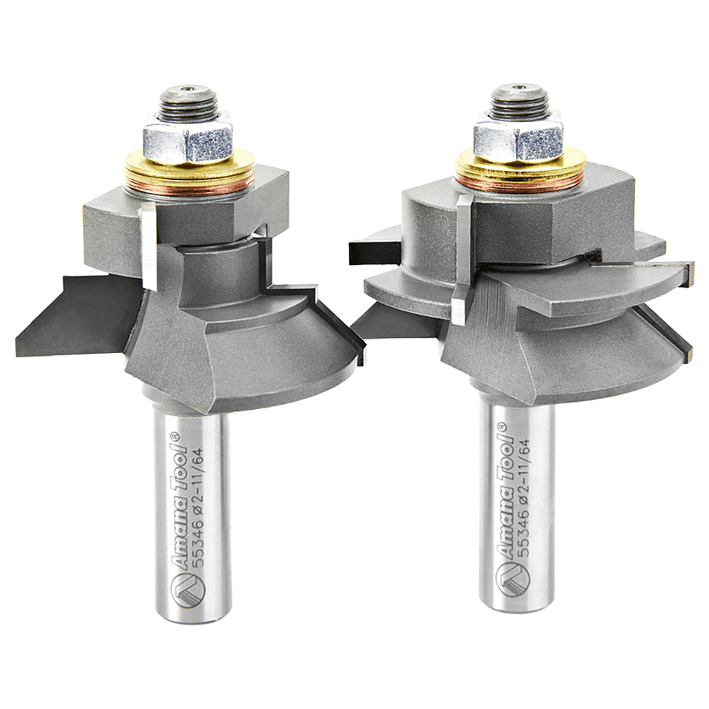 1-11/64" Dia x 1-1/8" Carbide Tipped Adjustable V Panel Router Bit, 1/2" Shank Main - Image