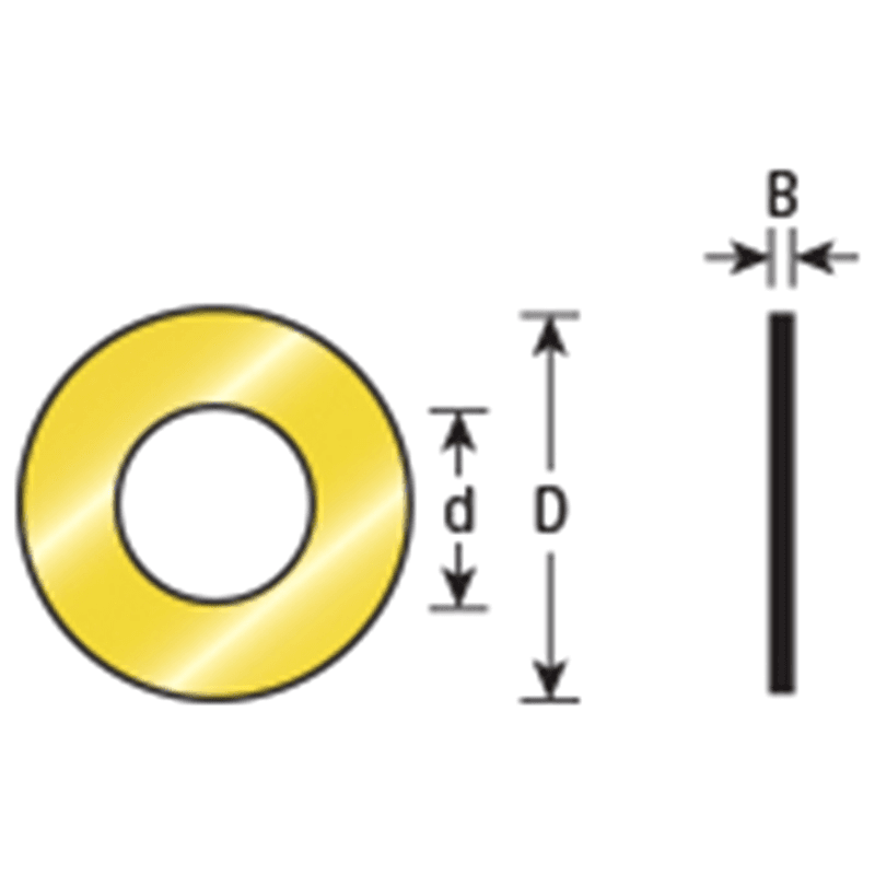Steel Shim 5/8 Overall Dia x .10mm Height x 5/16 Inner Diameter Alt 1 - Image
