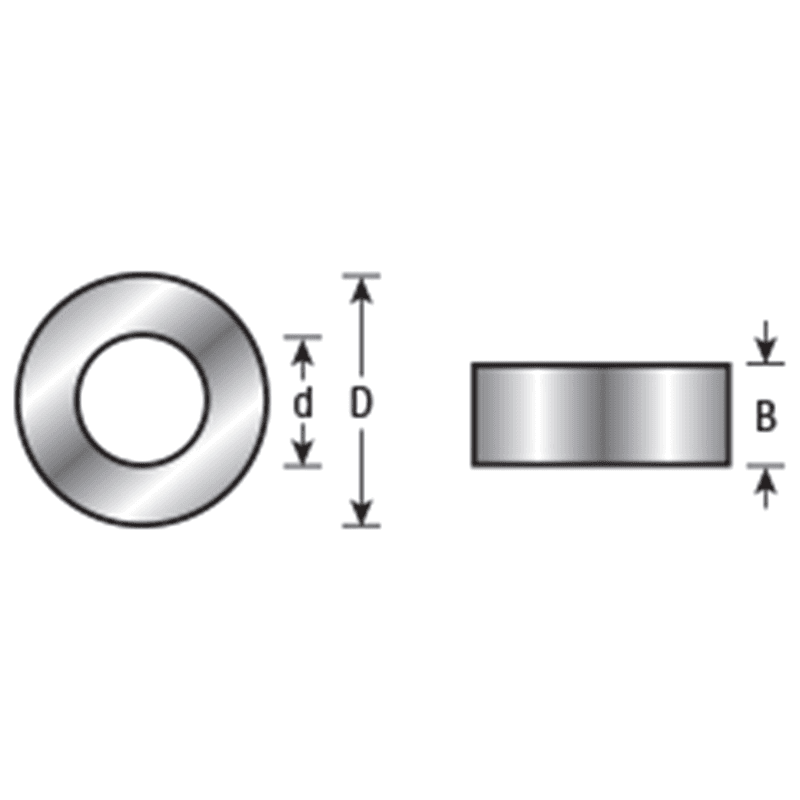 Steel Spacers 5/8" Overall Dia x 5.5mm Height x 5/16" Inner Diameter Alt 1 - Image