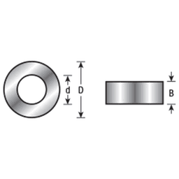 Steel Spacers 5/8" Overall Dia x 5.5mm Height x 5/16" Inner Diameter Alt 1 - Image
