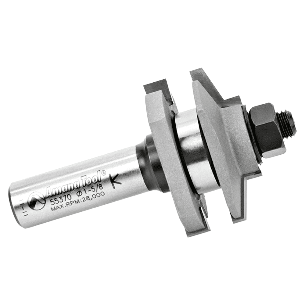 1-5/8" Dia x 11/16" Carbide Tipped Traditional Reversible Stile and Rail Assembly, 1/2" Shank Alt 2 - Image