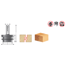 1-3/32" Dia x 1/2" Carbide Tipped Glue Joint, 1/2" Shank Alt 1 - Image