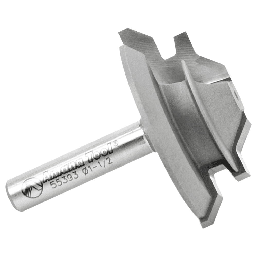 1-1/2" Dia x 1/2" Carbide Tipped Lock Miter Bit, 45°, 1/4" Shank for 5/16" - 7/16" Material Alt 2 - Image
