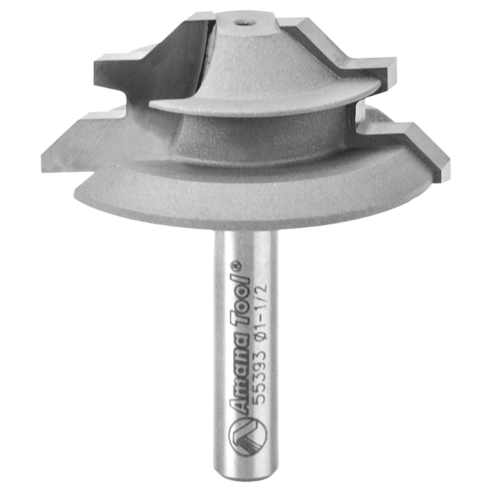 1-1/2" Dia x 1/2" Carbide Tipped Lock Miter Bit, 45°, 1/4" Shank for 5/16" - 7/16" Material Main - Image