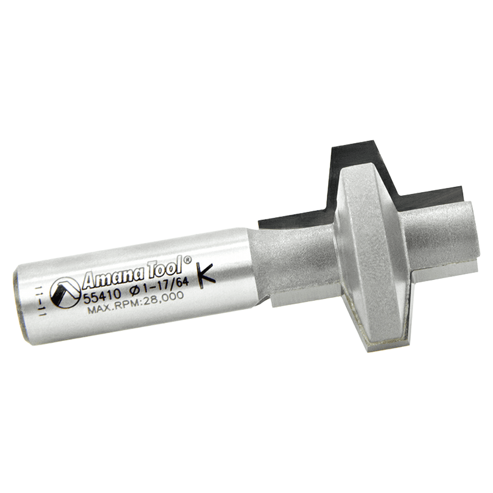 1-1/4" Dia x 1-1/4" Carbide Tipped Wedge Groove 15°, 1/2" Shank Alt 2 - Image