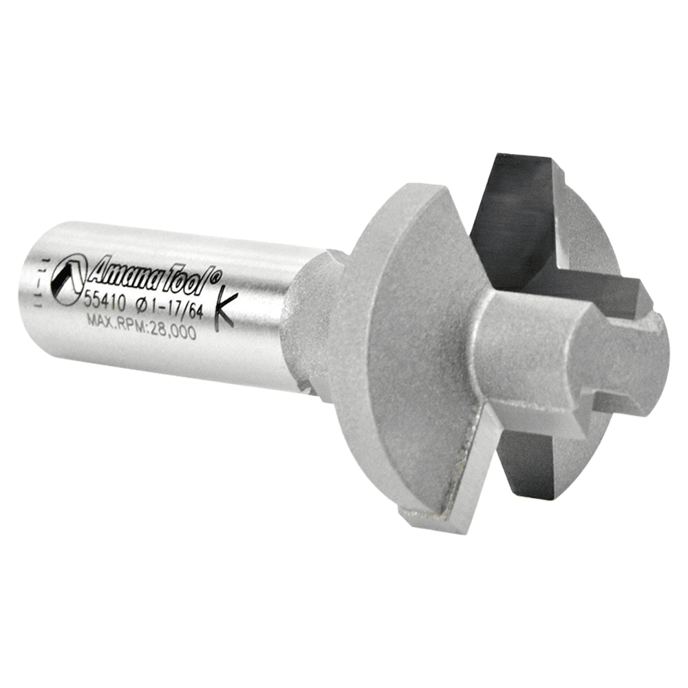 1-1/4" Dia x 1-1/4" Carbide Tipped Wedge Groove 15°, 1/2" Shank Alt 3 - Image