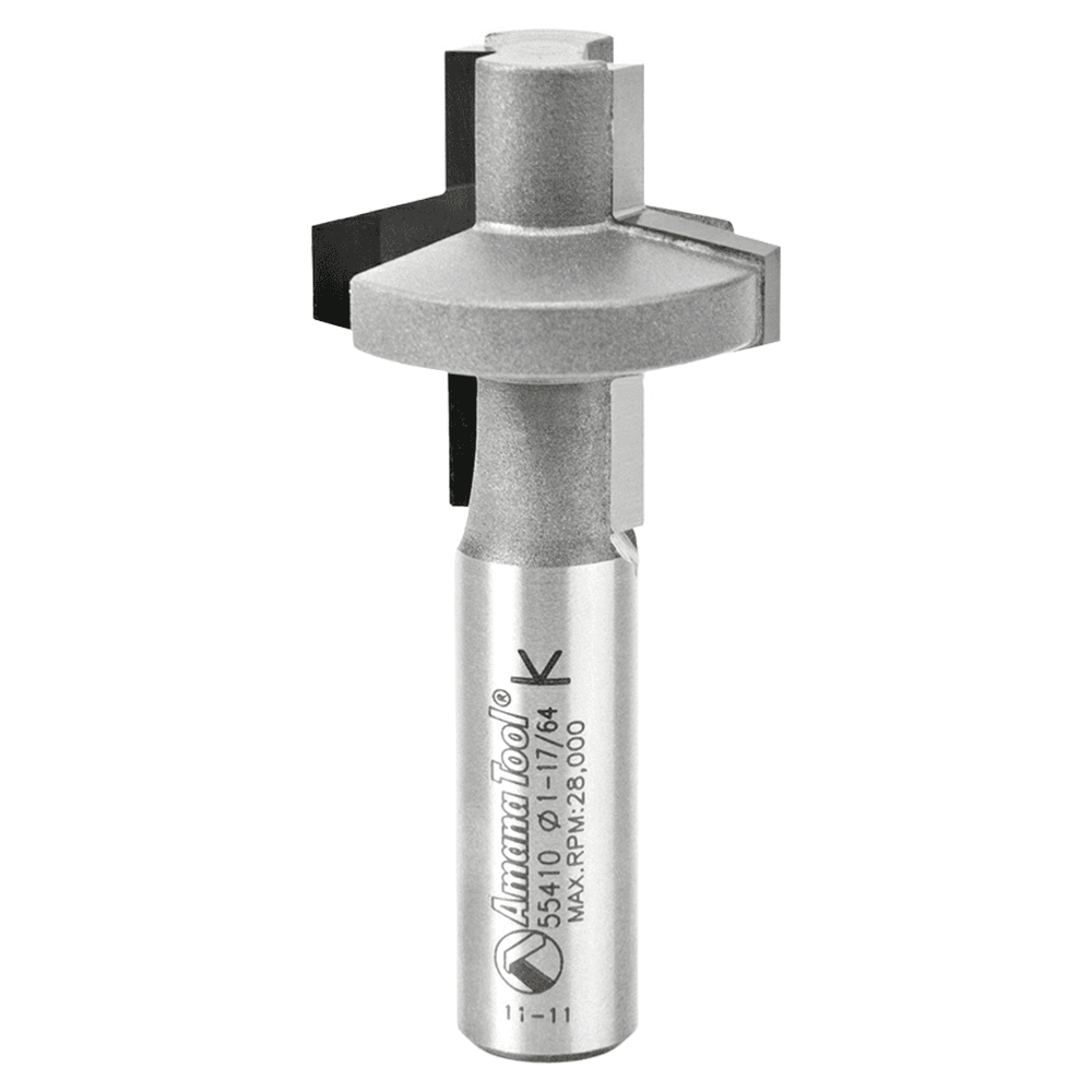 1-1/4" Dia x 1-1/4" Carbide Tipped Wedge Groove 15°, 1/2" Shank Main - Image