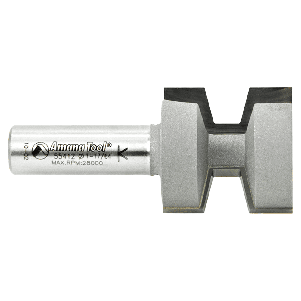 1-1/4" Dia x 1-1/4" Carbide Tipped Wedge Tongue 15°, 1/2" Shank Alt 2 - Image
