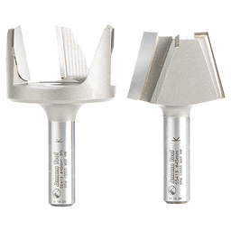1-3/4" Dia x 1-3/16" Carbide Tipped Solid Surface Tapered Plug Cutter Repair Router Bit, Set, 1/2" Shank (2 Pieces) Main - Image