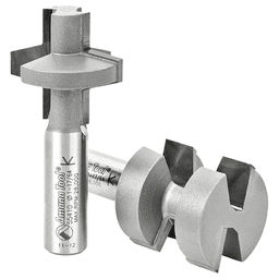 1-1/4" 2-Piece Wedge Tongue/Groove Bit, 2-Flute, 1/2" Shank - Alt Image 1