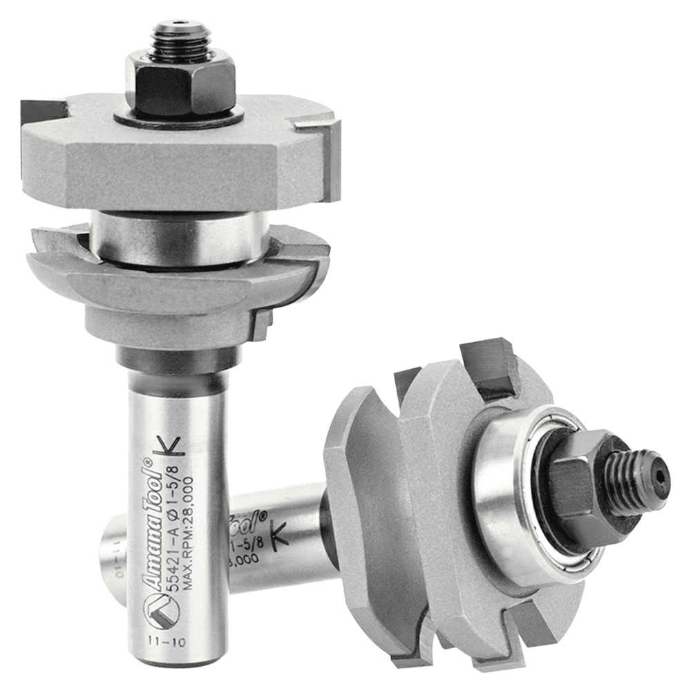 1-5/8" Dia x 11/16" Carbide Tipped Concave Stile/Rail 5/32" Radius, 1/2" Shank Set (2-Piece) Alt 2 - Image