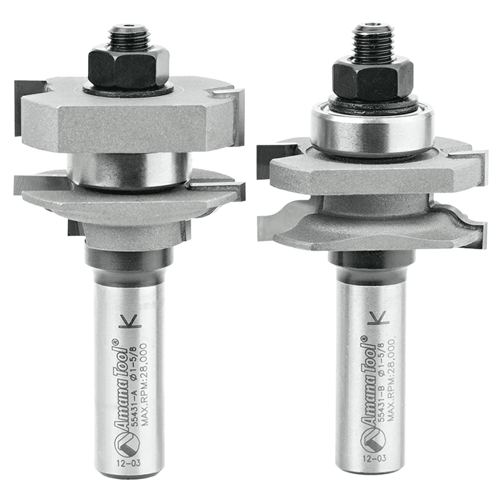 1-5/8" Dia x 11/16" Carbide Tipped Ogee Stile and Rail, 1/2" Shank Set (2-Piece) Main - Image