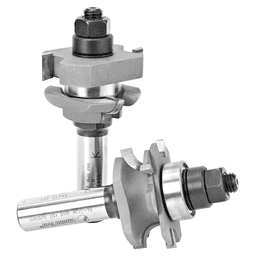 1-5/8" Dia x 5/8" to 1-1/8" Carbide Tipped Adjustable Concave Instile and Rail System, 1/4" Radius, 1/2" Shank Set Alt 2 - Image