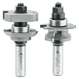 1-5/8" Dia x 5/8" to 1-1/8" Carbide Tipped Adjustable Concave Instile and Rail System, 1/4" Radius, 1/2" Shank Set Main - Image