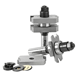 1-7/8" Dia x 5/8" to 1-1/8" Carbide Tipped Adjustable Mission Style Straight Instile and Rail System, 1/2" Shank Set Alt 2 - Image