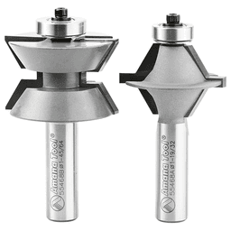 1-19/32" Dia x 1" Carbide Tipped Edge Banding 60°, 1/2" Shank Set (2-Piece) Main - Image