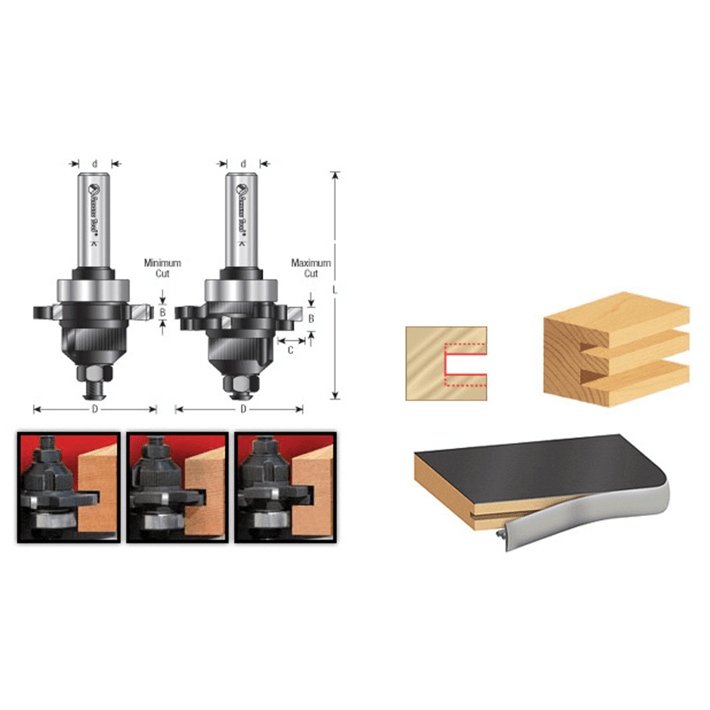 EzDIAL™ 2-1/8" x 3-3/4" x 4-Wing Slot Cutter Bit - Alt Image 3