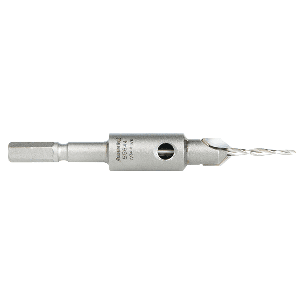 3/8" Dia x 7/64" Drill Dia Carbide Tipped 82° Countersink Taper for Festool CENTROTEC System #8 Screw Alt 2 - Image