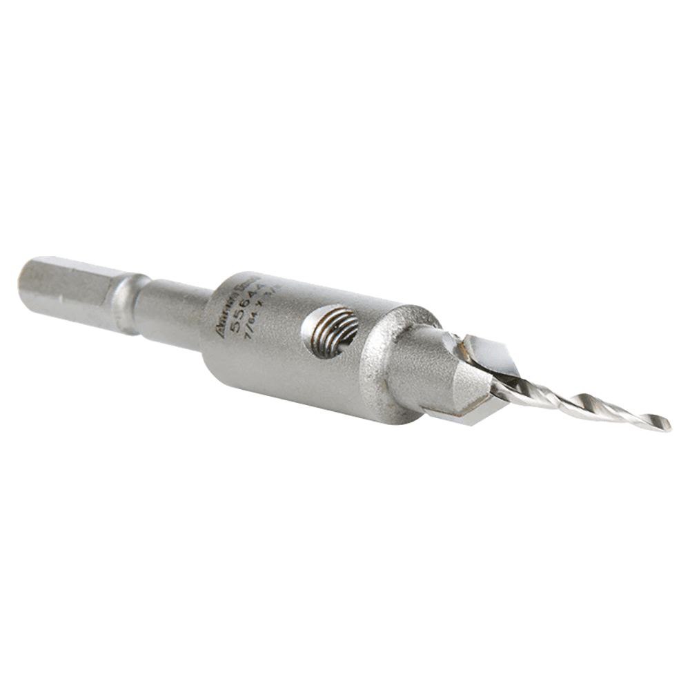 3/8" Dia x 7/64" Drill Dia Carbide Tipped 82° Countersink Taper for Festool CENTROTEC System #8 Screw Alt 3 - Image