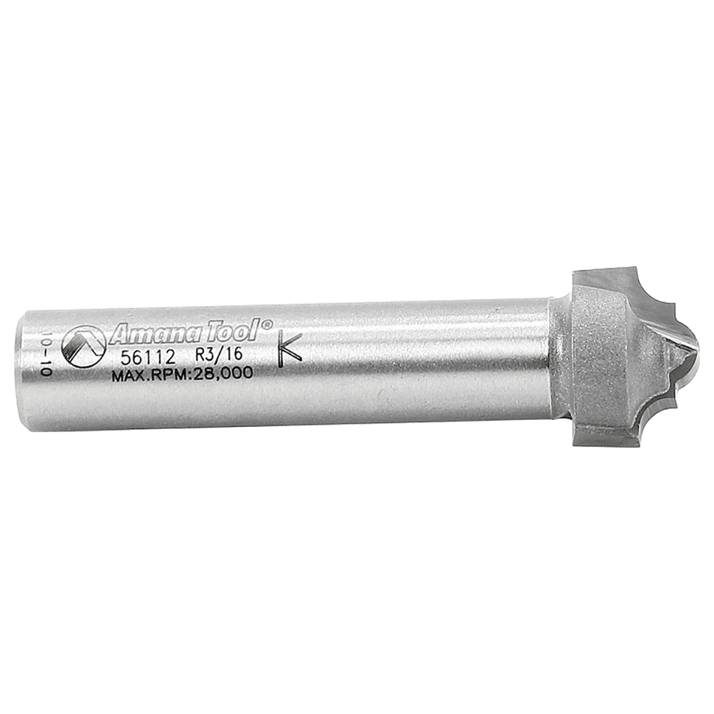 3/4" Dia x 1/2" Carbide Tipped Plunging Classical Router Bit, 9/64" Radius, 1/2" Shank Alt 2 - Image