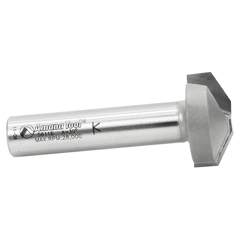 1-1/8" Dia x 1/2" Carbide Tipped Plunging Raised Panel Bit, Style A 30°, 1/2" Shank Alt 2 - Image