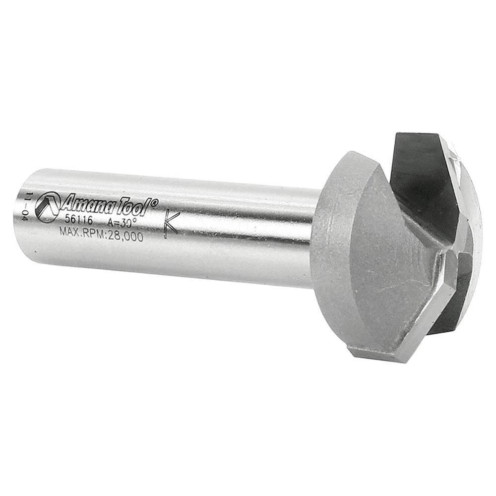1-1/8" Dia x 1/2" Carbide Tipped Plunging Raised Panel Bit, Style A 30°, 1/2" Shank Alt 3 - Image