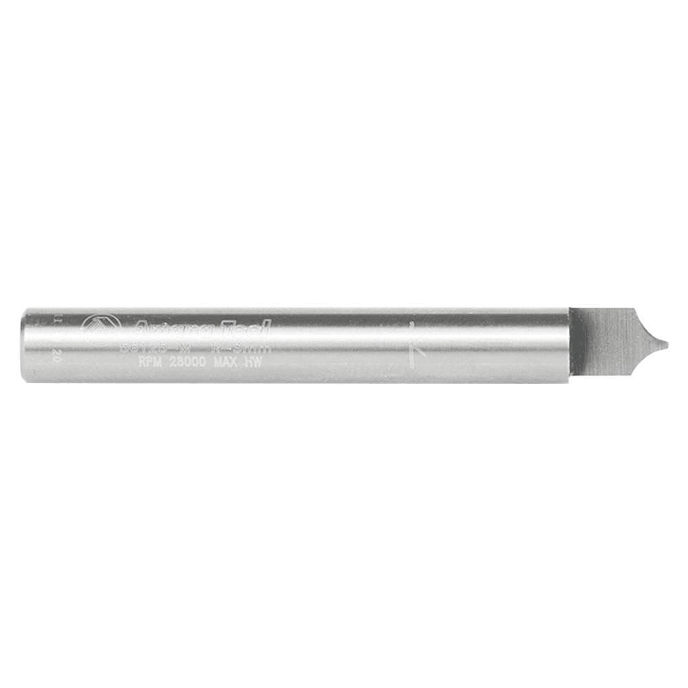 6mm Dia x 8mm Solid Carbide Point Cutting Roundover 3mm Radius Router Bit, 6mm Shank Alt 2 - Image