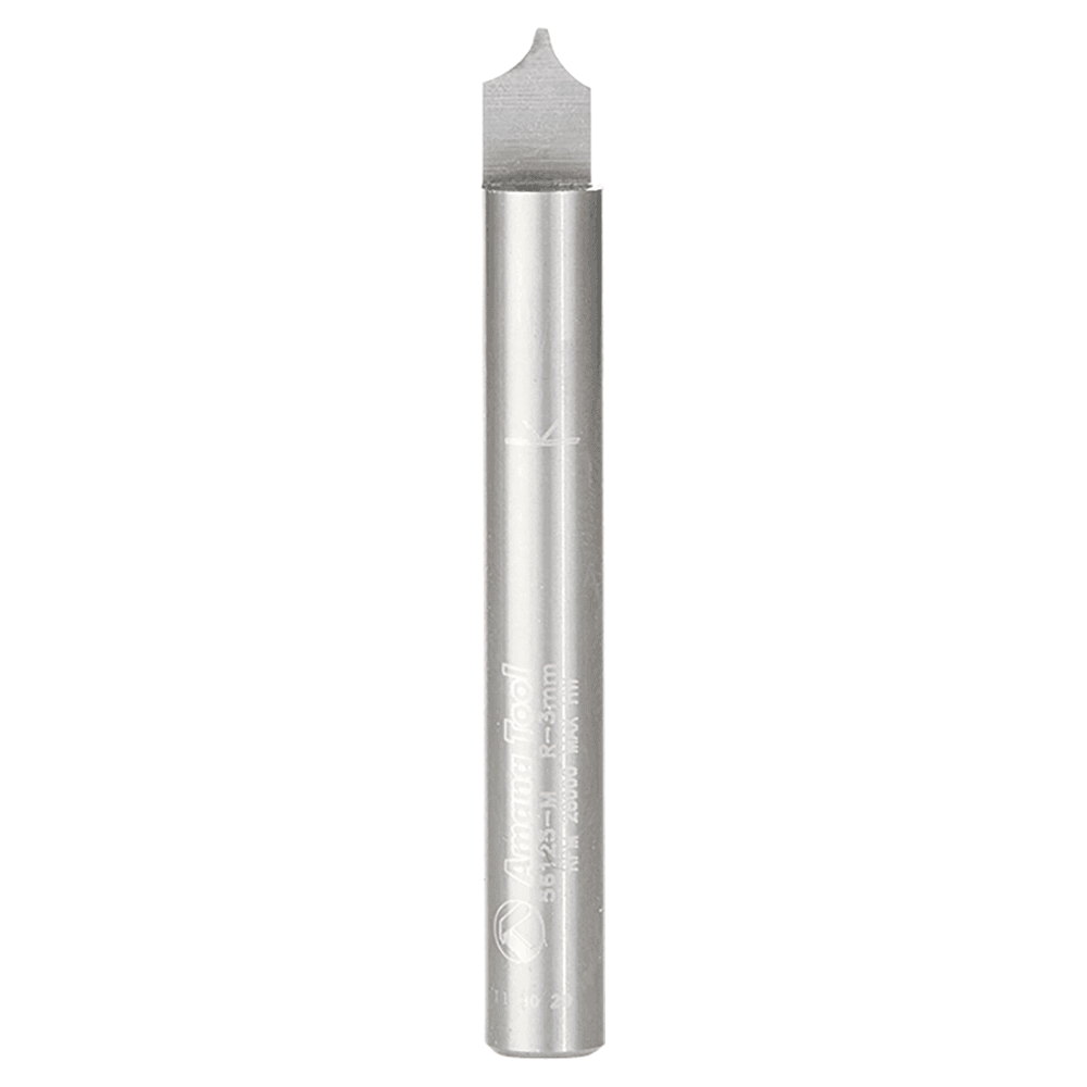 6mm Dia x 8mm Solid Carbide Point Cutting Roundover 3mm Radius Router Bit, 6mm Shank Main - Image