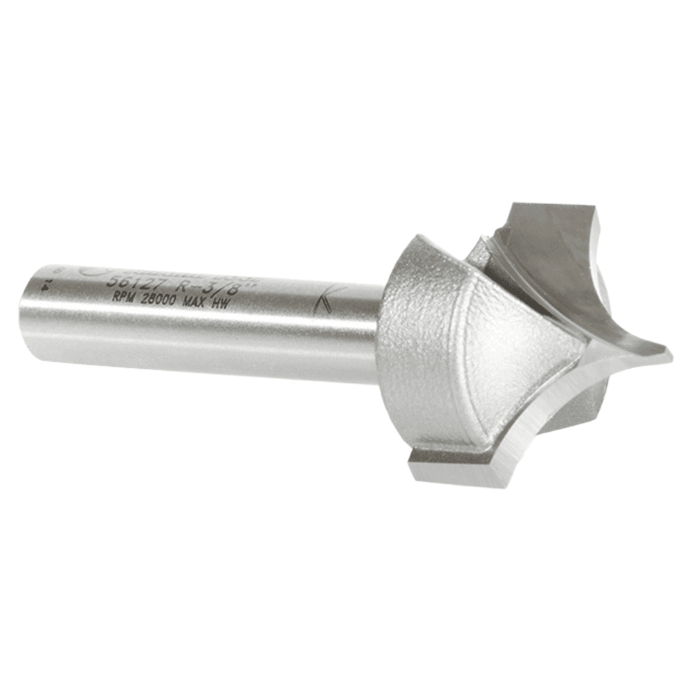 3/4" Dia x 5/8" Carbide Tipped Point Cutting Roundover 3/8" Radius Router Bit, 1/4" Shank Alt 3 - Image
