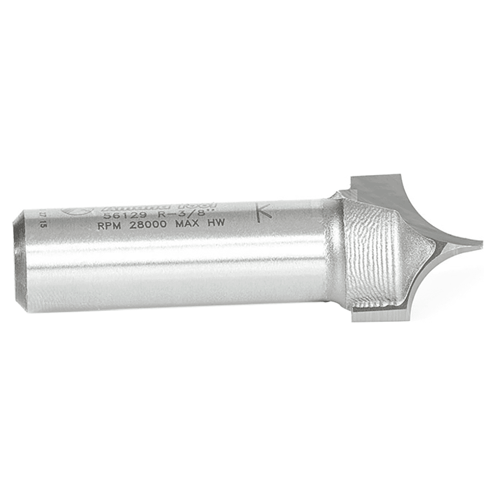 3/4" Dia x 5/8 Carbide Tipped Point Cutting Roundover 3/8" Radius Router Bit, 1/2" Shank Alt 2 - Image