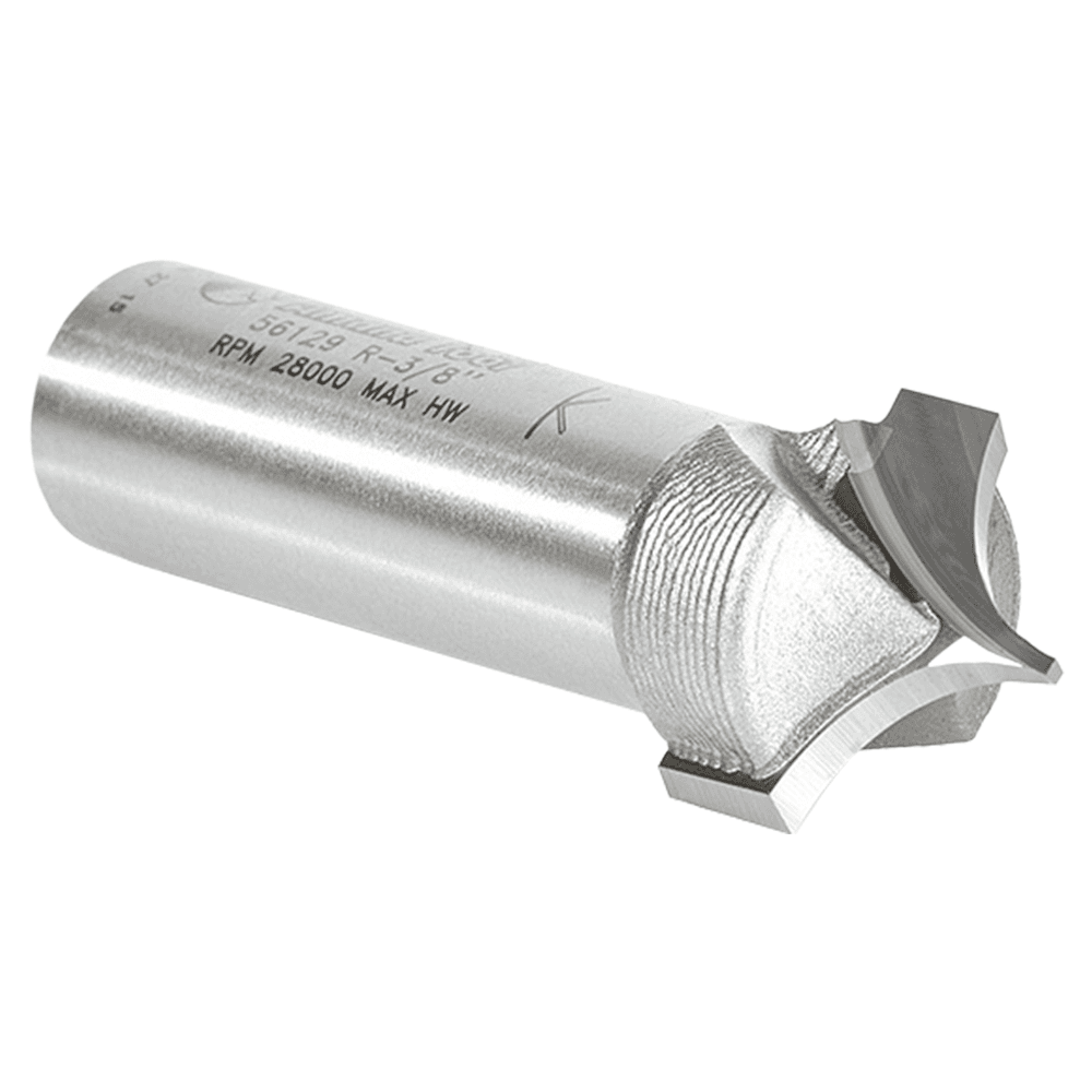 3/4" Dia x 5/8 Carbide Tipped Point Cutting Roundover 3/8" Radius Router Bit, 1/2" Shank Alt 3 - Image