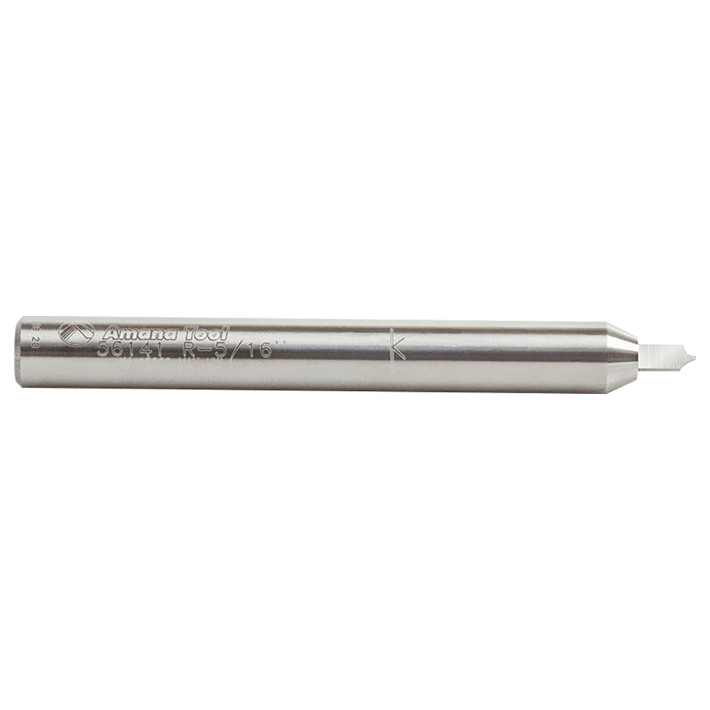5/64" Dia x 3/16" Solid Carbide Point Cutting Roundover 1/32" Radius Router Bit, 1/4" Shank Alt 2 - Image