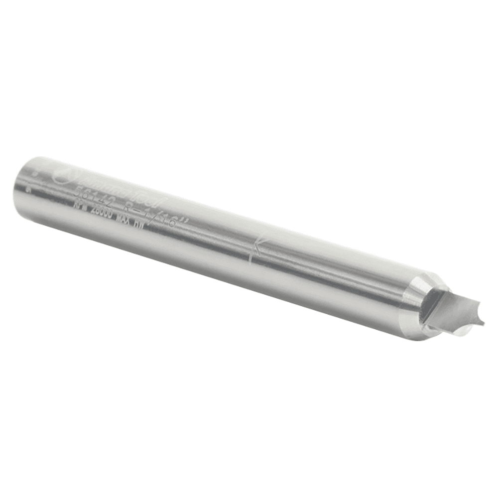 9/64" Dia x 7/32" Solid Carbide Point Cutting Roundover 1/16" Radius Router Bit, 1/4" Shank Alt 3 - Image