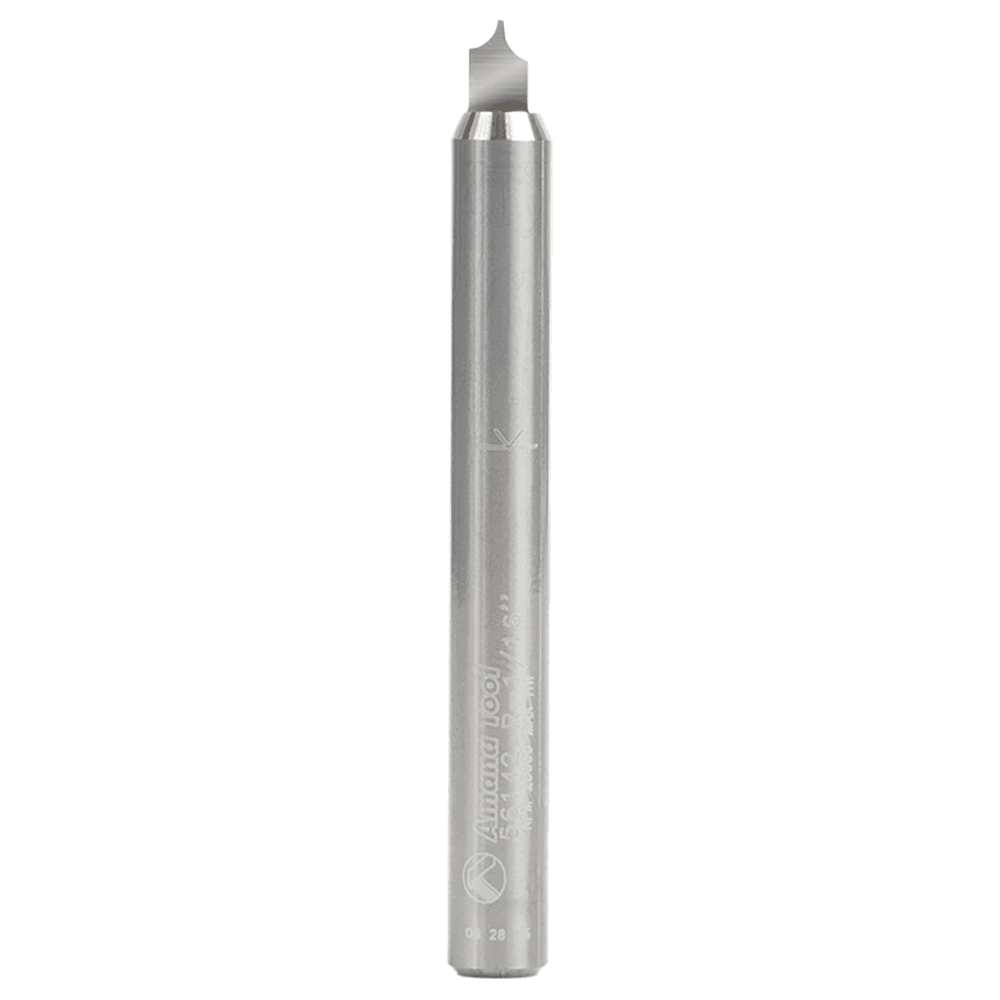 9/64" Dia x 7/32" Solid Carbide Point Cutting Roundover 1/16" Radius Router Bit, 1/4" Shank Main - Image