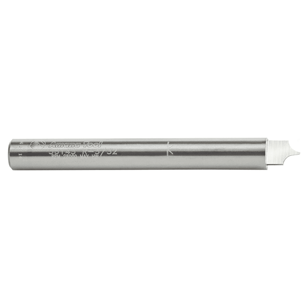 13/64" Dia x 1/4" Solid Carbide Point Cutting Roundover 3/32" Radius Router Bit, 1/4" Shank Alt 2 - Image