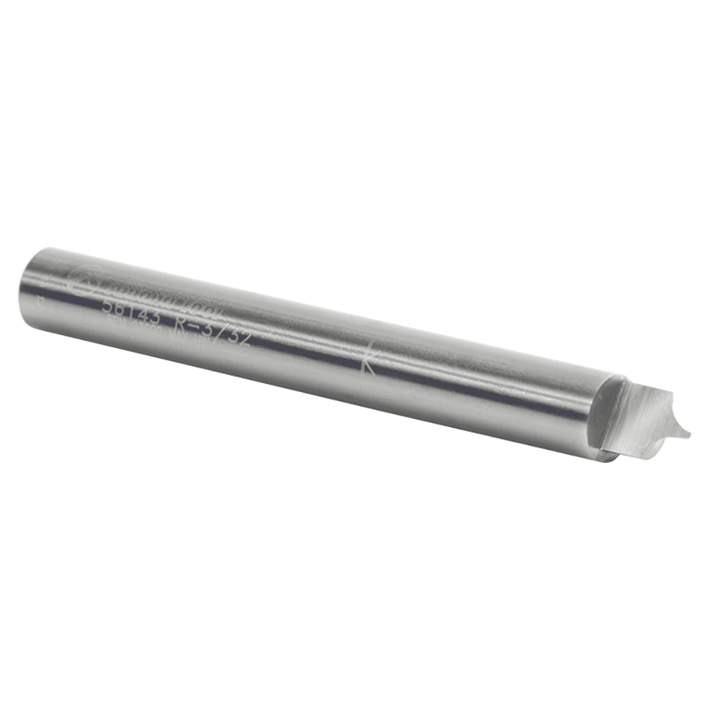 13/64" Dia x 1/4" Solid Carbide Point Cutting Roundover 3/32" Radius Router Bit, 1/4" Shank Alt 3 - Image