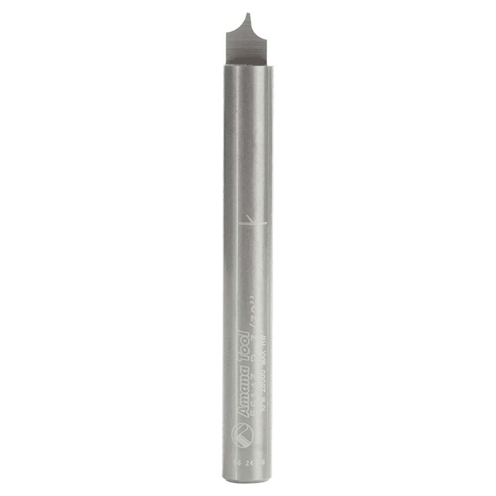13/64" Dia x 1/4" Solid Carbide Point Cutting Roundover 3/32" Radius Router Bit, 1/4" Shank Main - Image