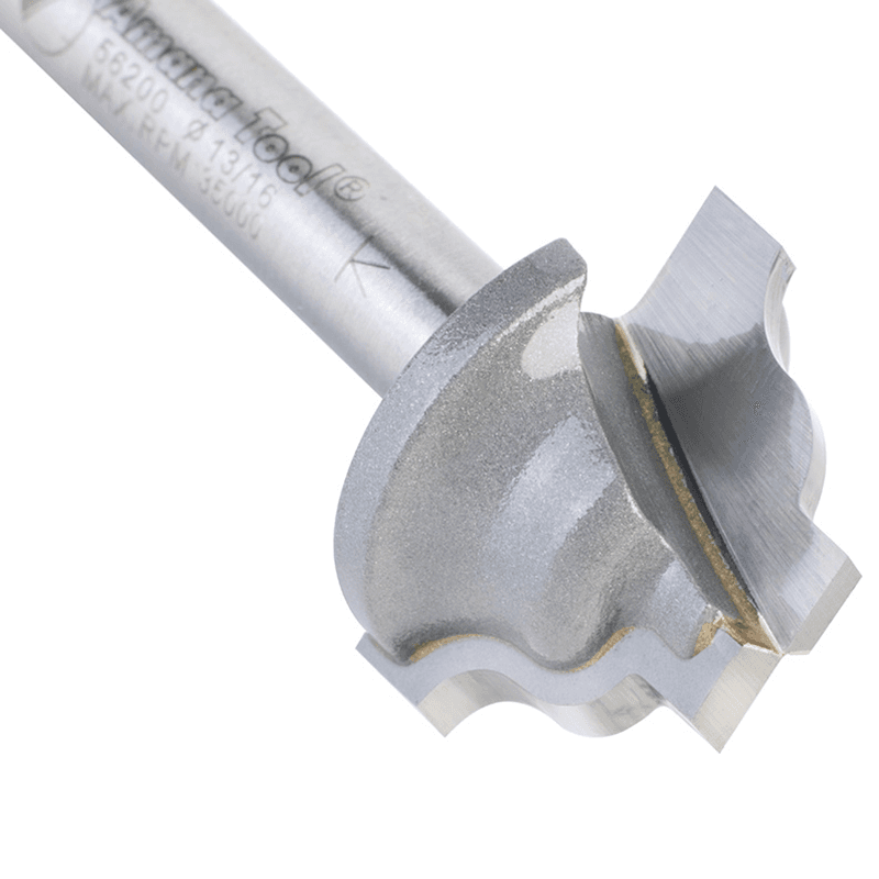 13/16" Dia x 33/64" Carbide Tipped Plunging Ogee Stile 1/8" Radius, 1/4" Shank Alt 4 - Image