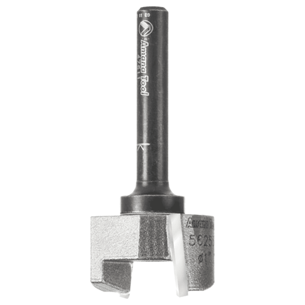 5/8" + 0.015 Dia x 9/16" Carbide Tipped Mortising Bit, Screw Down Shear Cutter, 1/4" - 28 Thread Alt 3 - Image