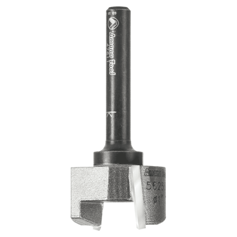 23/32" Dia x 9/16" Carbide Tipped Mortising Bit, Screw Down Shear Cutter, 1/4" - 28 Thread Alt 4 - Image
