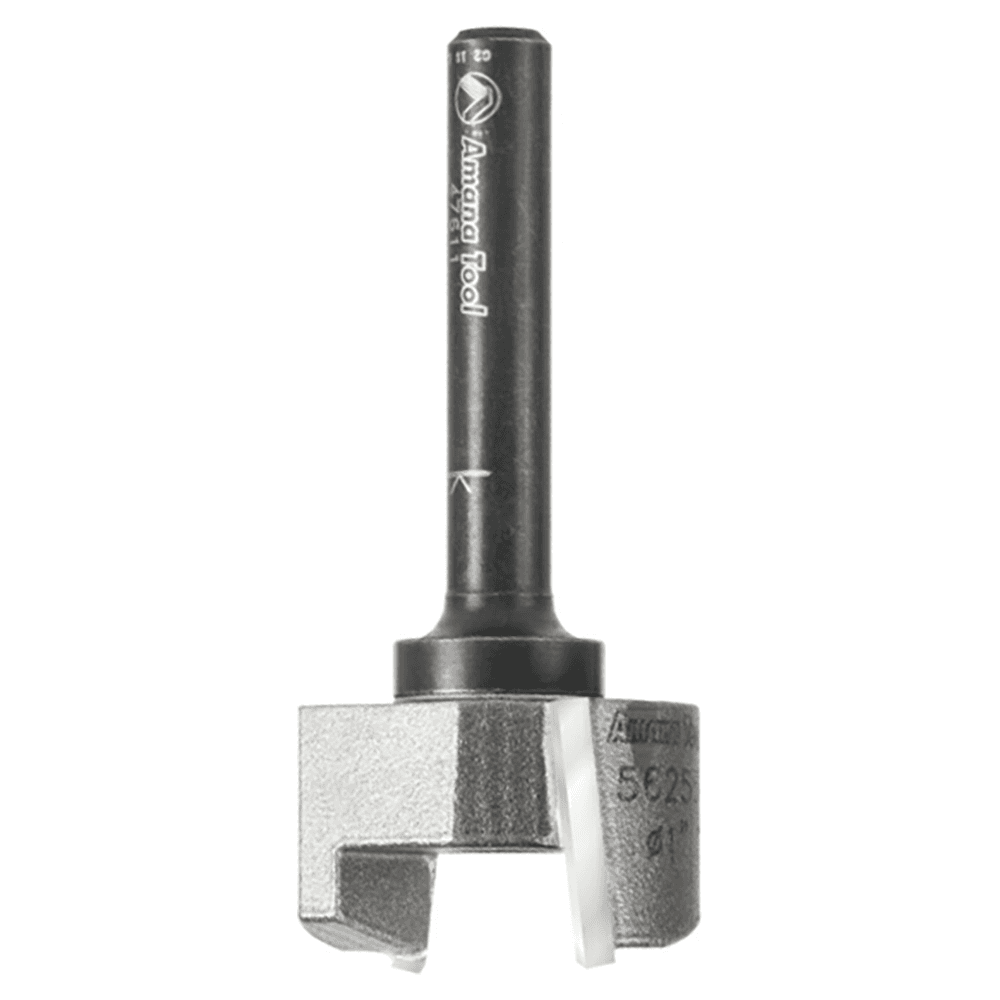 1-1/4" Dia x 11/16" Carbide Tipped Mortising Bit, Screw Down Shear Cutter, 1/4" - 28 Thread Alt 3 - Image