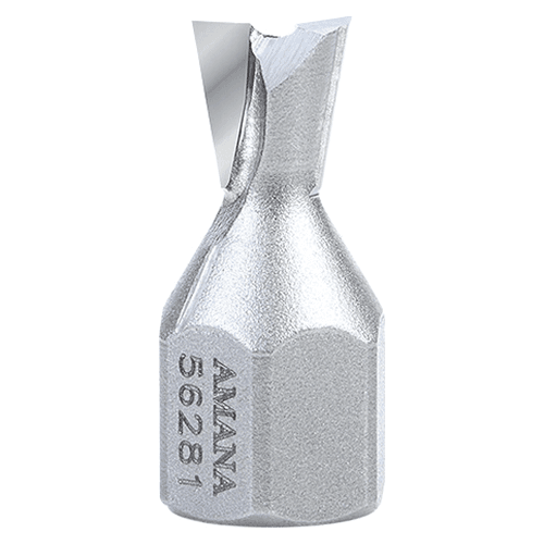 3/8" Dia x 3/8" Carbide Tipped 9° Dovetail Screw Cutter, 1/4" - 28 Thread Main - Image