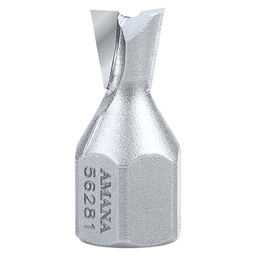 3/8" Dia x 3/8" Carbide Tipped 9° Dovetail Screw Cutter, 1/4" - 28 Thread Main - Image