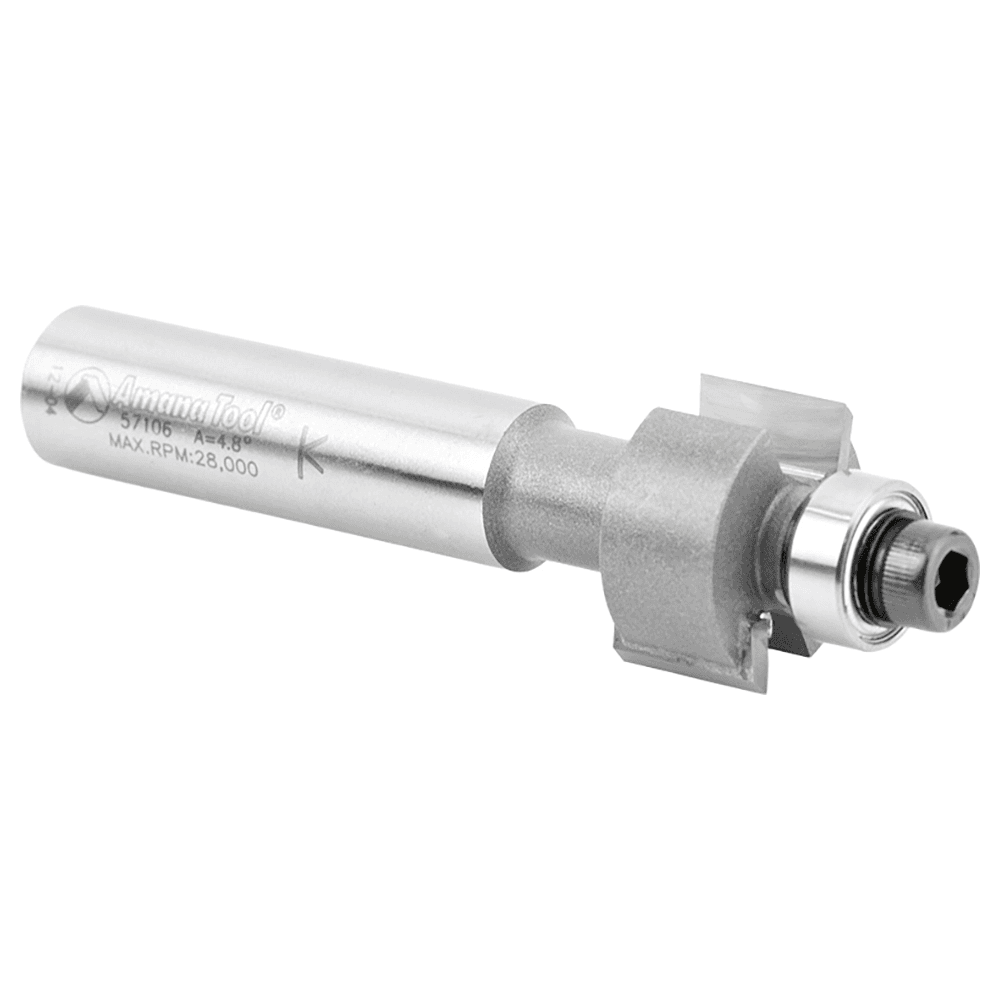 7/8" Dia x 1/2" Carbide Tipped Solid Surface Face Inlay Bit, 1/2" Shank Alt 3 - Image