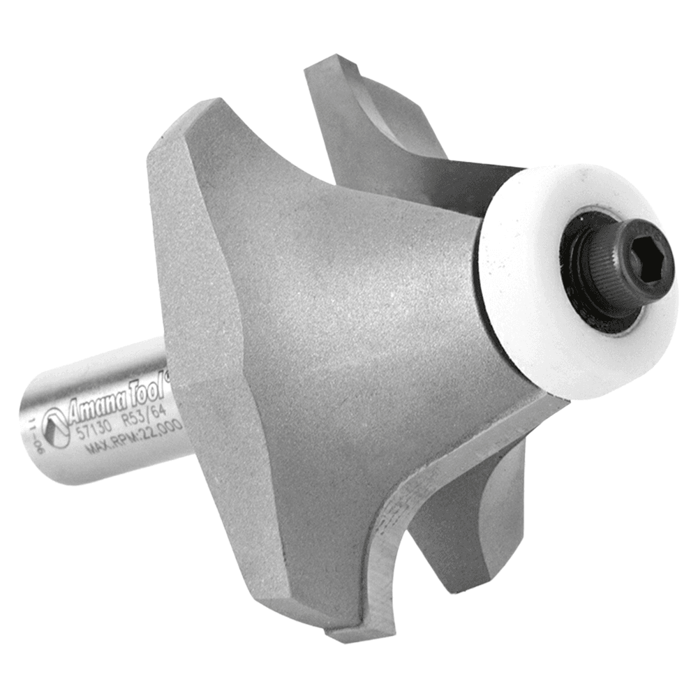 2-1/4" Dia x 1-1/4" Carbide Tipped Undermount Bowl Solid Surface Round Over Bit, 18°, 1/2" Shank Alt 3 - Image