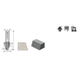 29/32" Dia x 15/16" Carbide Tipped Topmount European Type Solid Surface, 1/2" Shank Alt 1 - Image