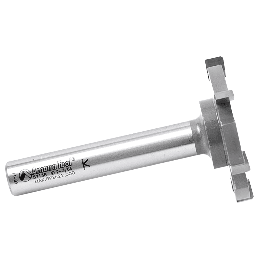 2-1/16" Dia x 1/4" Carbide Tipped Countertop Trim 6 Wing Solid Surface, 1/2" Shank Alt 2 - Image