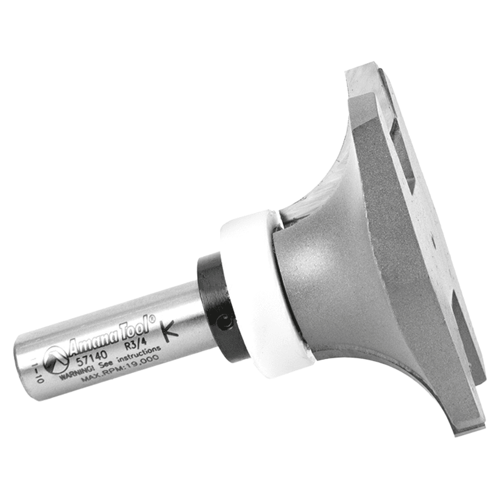 2-5/8" Dia x 1" Carbide Tipped Round Under Solid Surface Router Bit, 3/4" Radius, 1/2" Shank Alt 2 - Image
