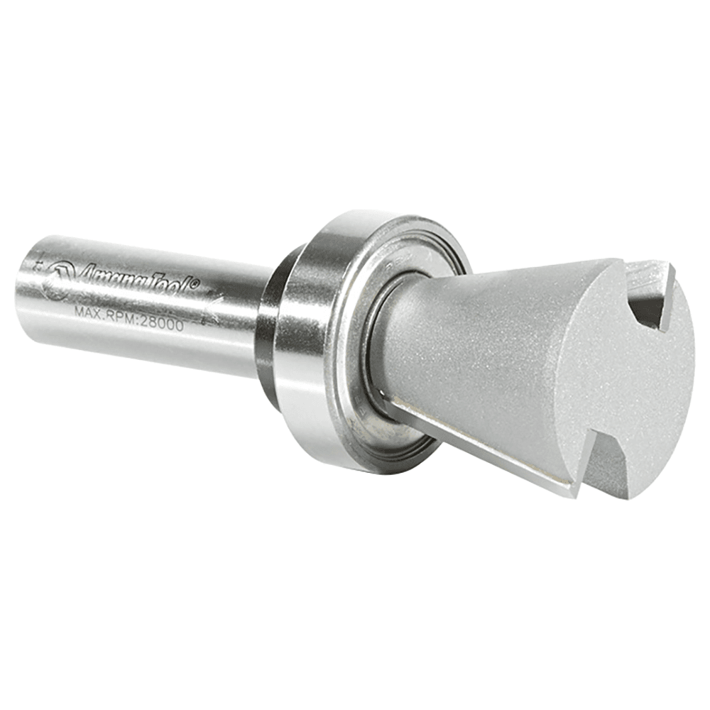 1-1/8" Dia x 1" Carbide Tipped Solid Surface Top Mount Bowl 14° Angle Router Bit, 1/2" Shank Alt 3 - Image