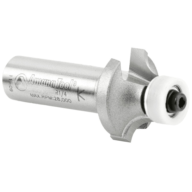 1" x 1/4" Radius Corner Rounding Bit with Ball Bearing Guide Solid Surface, 2-Flute, 1/2" Shank - Alt Image 2